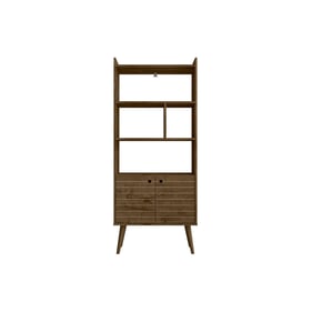 Manhattan Comfort Bogart Rustic Brown 62.6 Inch Bookcase