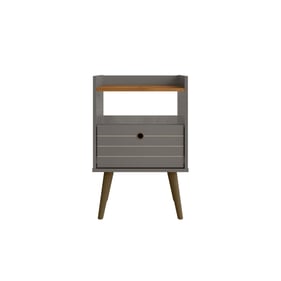 Manhattan Comfort Bogart Grey Nightstand