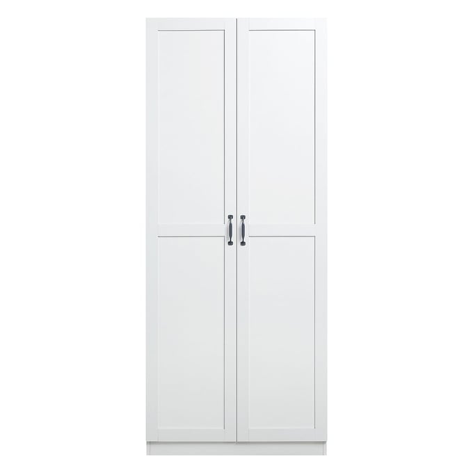 Manhattan Comfort Hopkins White Freestanding Storage Closet MHC-2GLF-WH