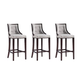 3 Manhattan Comfort Fifth Avenue Light Grey Barstools