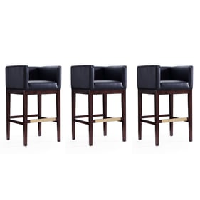 3 Manhattan Comfort Kingsley Black 38 Inch Bar Stools