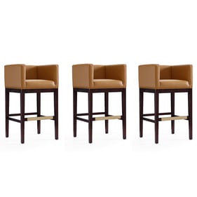 3 Manhattan Comfort Kingsley Camel 38 Inch Bar Stools