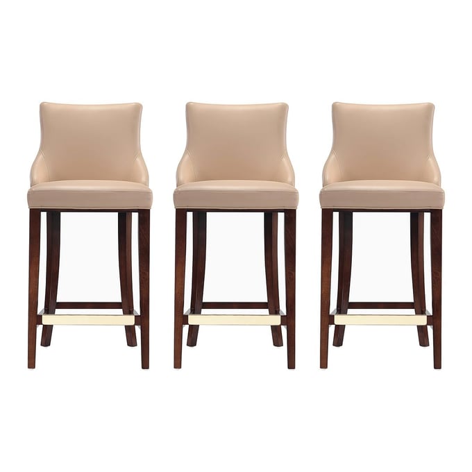 3 Manhattan Comfort Shubert Tan Barstools MHC-3-BS019-TN