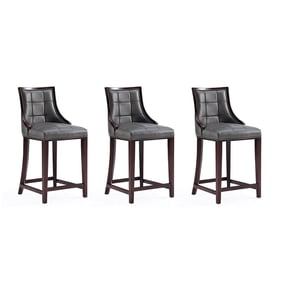 3 Manhattan Comfort Fifth Avenue Pebble Grey Counter Stool