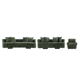 Manhattan Comfort Verandah Olive Green 3pc Living Room Set