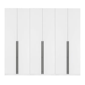 Manhattan Comfort Lee White Freestanding 3pc Module Wardrobe Closet