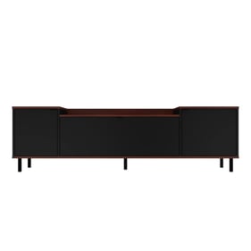 Manhattan Comfort Mosholu Black Nut Brown 66.93 Inch TV Stand