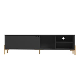 Manhattan Comfort Bowery Black Oak 72.83 Inch TV Stand