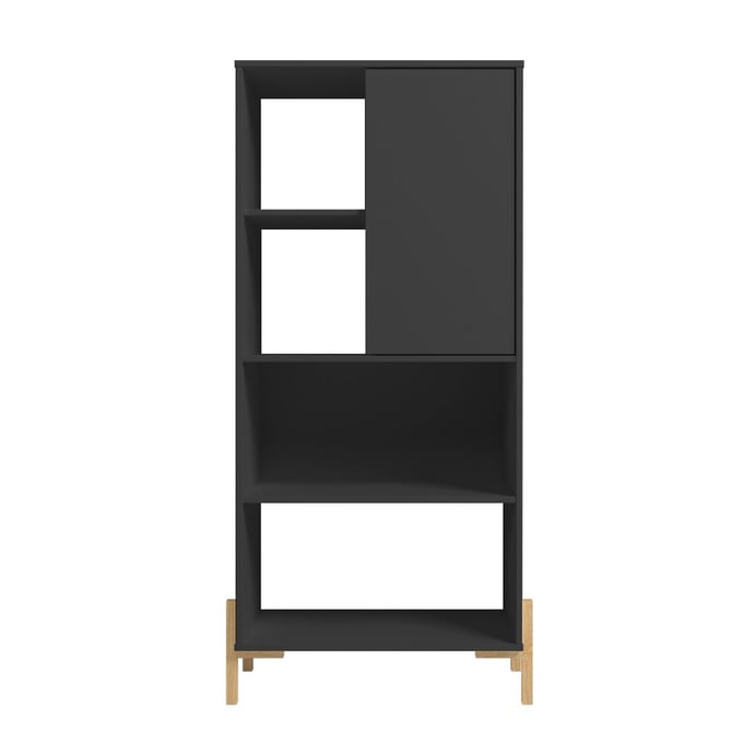 Manhattan Comfort Bowery Black Oak Bookcase MHC-308AMC182