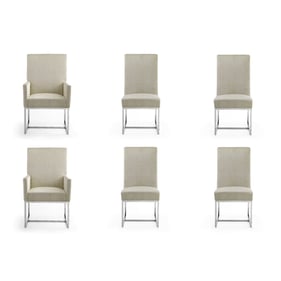 Manhattan Comfort Element Champagne 6pc Dining Chair Set