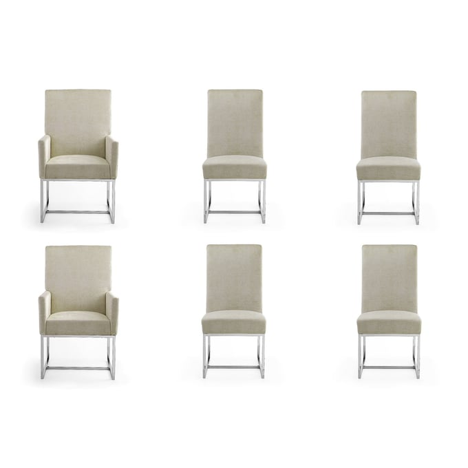 Manhattan Comfort Element Champagne 6pc Dining Chair Set MHC-4-DC2930-OM