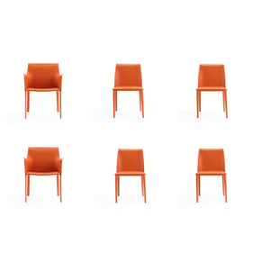 Manhattan Comfort Paris Coral 6pc Dining Chair Set