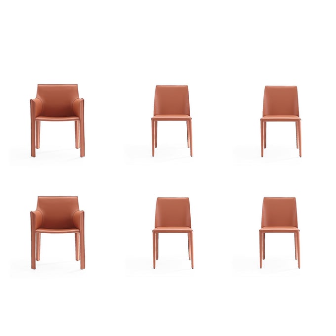 Manhattan Comfort Paris Clay 6pc Dining Chair Set MHC-4-DC3432-CY