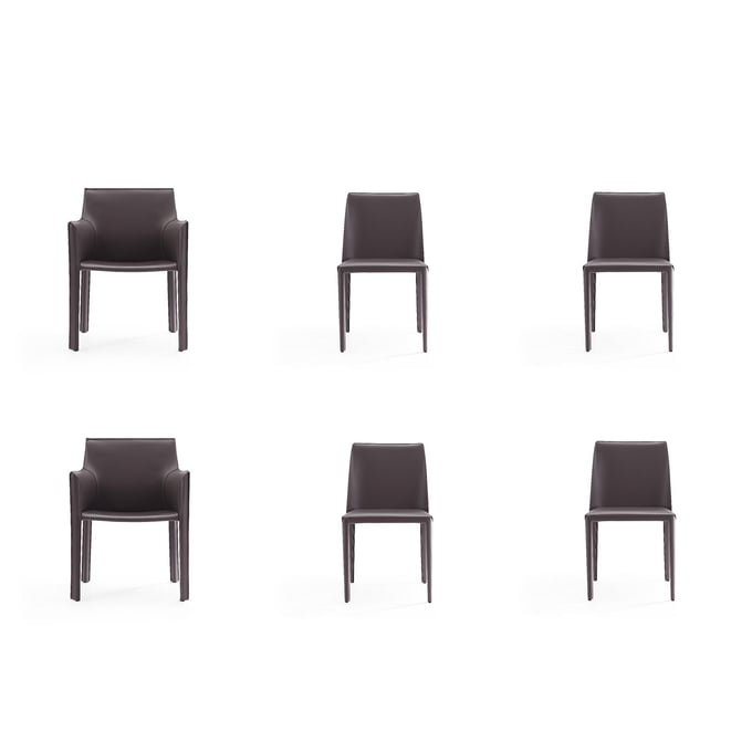 Manhattan Comfort Paris Grey 6pc Dining Chair Set MHC-4-DC3432-GY