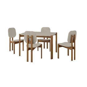 Manhattan Comfort Gales Greige 5pc Dining Room Set