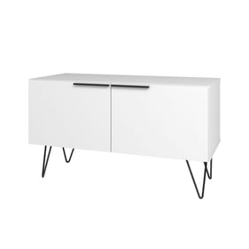 Manhattan Comfort Beekman White 35.43 Inch 2 Shelves Accent Cabinet