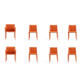 Manhattan Comfort Paris Coral 8pc Dining Chair Set