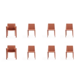 Manhattan Comfort Paris Clay 8pc Dining Chair Set