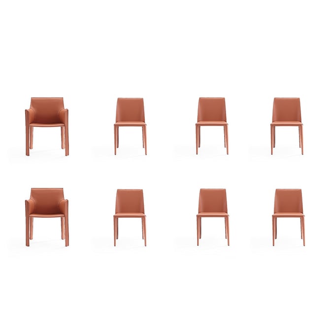 Manhattan Comfort Paris Clay 8pc Dining Chair Set MHC-6-DC3432-CY