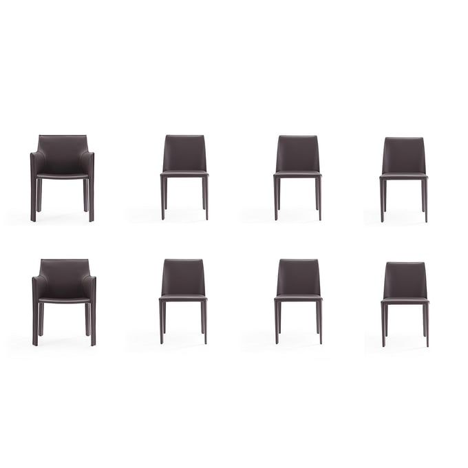 Manhattan Comfort Paris Grey 8pc Dining Chair Set MHC-6-DC3432-GY