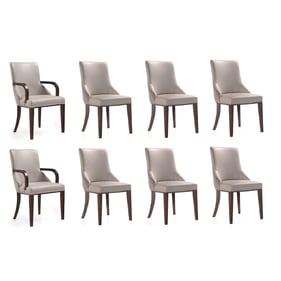 Manhattan Comfort Shubert Light Grey 8pc Dining Chair Set