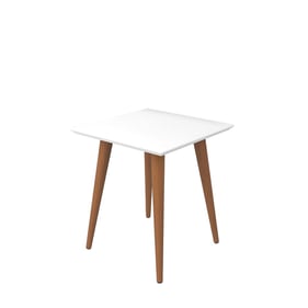 Manhattan Comfort Utopia White Square End Table