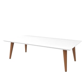 Manhattan Comfort Utopia White Rectangle Coffee Table