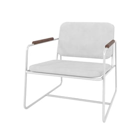 Manhattan Comfort Whythe White Accent Chair 2.0