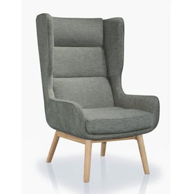 Manhattan Comfort Sampson Graphite Twill Accent Chair