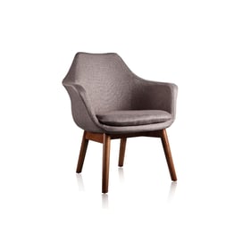 Manhattan Comfort Cronkite Grey Twill Accent Chair