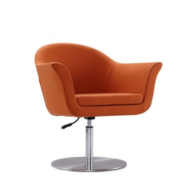 Manhattan Comfort Voyager Orange Woven Swivel Adjustable Accent Chair