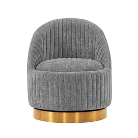 Manhattan Comfort Leela Grey Swivel Accent Chair