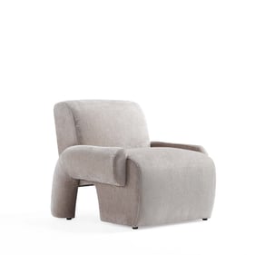 Manhattan Comfort Verandah Beige Chenille Accent Chair