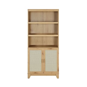 Manhattan Comfort Sheridan Nature Cane Bookcase