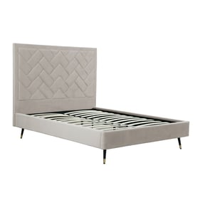 Manhattan Comfort Crosby Greige Queen Bed