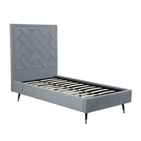 Manhattan Comfort Crosby Grey Twin Bed