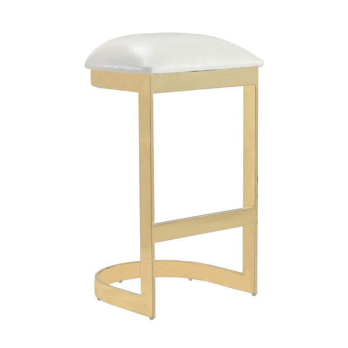 Manhattan Comfort Aura White 28.54 Inch Bar Stool MHC-BS006-WH