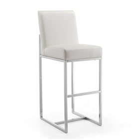 Manhattan Comfort Element Pearl White 42.13 Inch Bar Stool