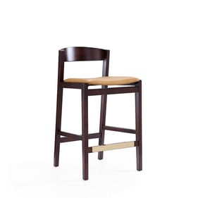 Manhattan Comfort Klismos Camel 36.75 Inch Counter Height Bar Stool