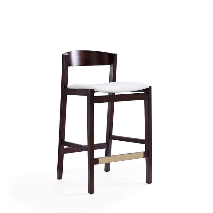 Manhattan Comfort Klismos Ivory 36.75 Inch Counter Height Bar Stool MHC-CS007-IV