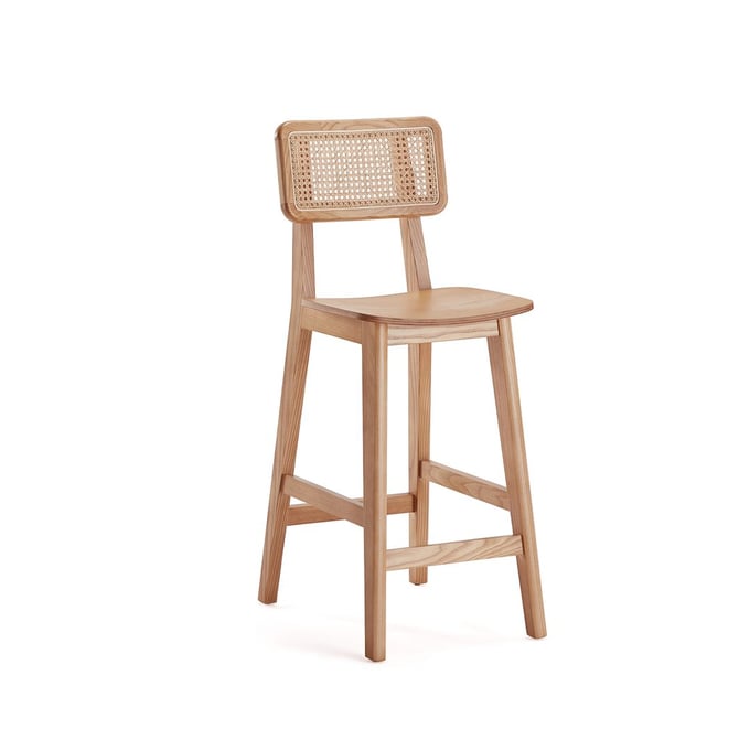 Manhattan Comfort Versailles Nature Cane Counter Height Stool MHC-CSCA01-NA