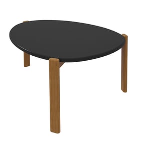 Manhattan Comfort Gales Matte Black Coffee Table