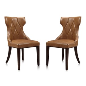 2 Manhattan Comfort Reine Saddle Dining Chairs