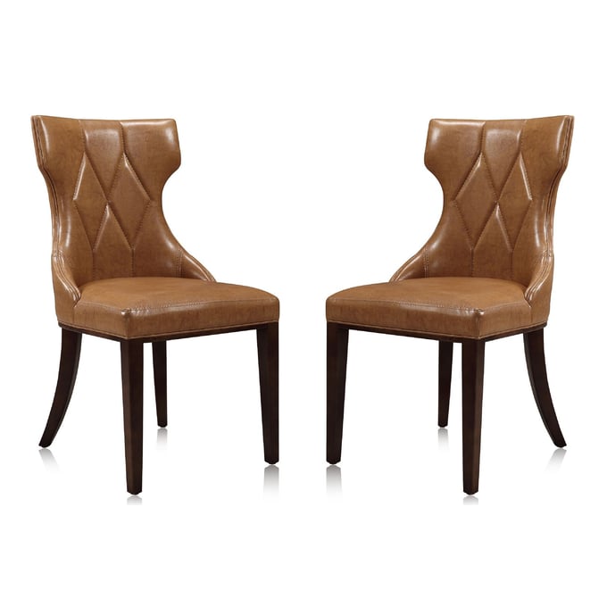 2 Manhattan Comfort Reine Saddle Dining Chairs MHC-DC007-SA