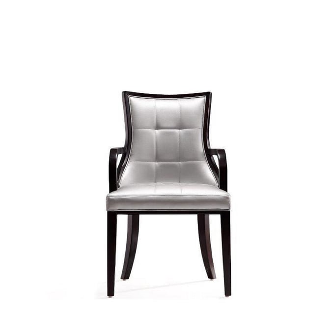 Manhattan Comfort Fifth Avenue Silver Dining Armchair MHC-DC008AR-SV