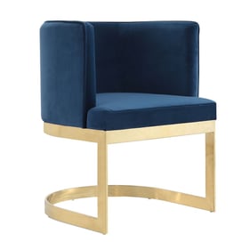 Manhattan Comfort Aura Royal Blue Velvet Dining Chair