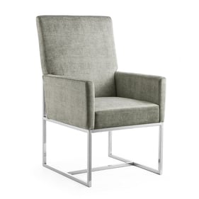 Manhattan Comfort Element Steel Velvet Dining Armchair