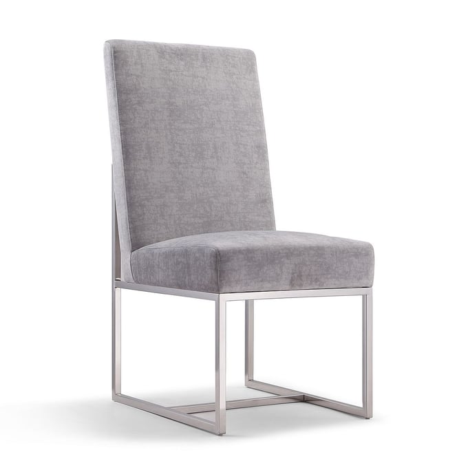 Manhattan Comfort Element Grey Velvet Dining Chair MHC-DC030-GY