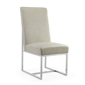 Manhattan Comfort Element Champagne Velvet Dining Chair