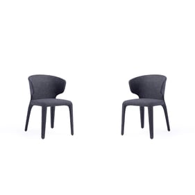 2 Manhattan Comfort Conrad Black Dining Chairs